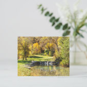 Serene scène bij Dogwood Creek Bedankkaart Briefkaart (Staand voorkant)