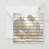 Serene scène van mededogen met Jezus en paard Notitiekaartje (Voorkant)