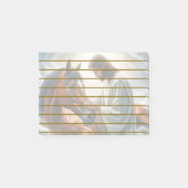 Serene scène van mededogen met Jezus en paard Post-it® Notes