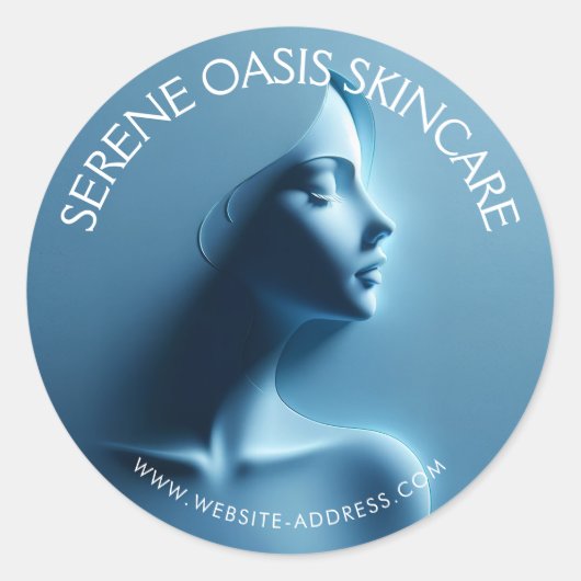 Serene Schoonheid Huidverzorging, Massage, Spa Ronde Sticker (Voorkant)