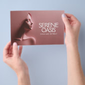 Serene Schoonheid Huidverzorging, Massage, Spa Roz Flyer (Hand)