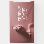 Serene Schoonheid Huidverzorging, Massage, Spa Roz Spandoek (Verticaal)