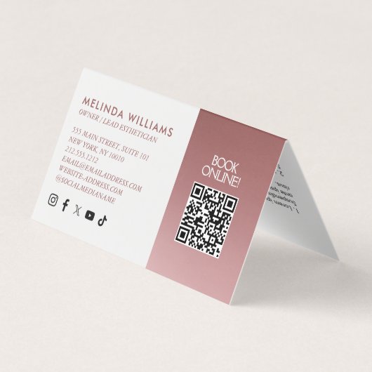 Serene Schoonheid Huidverzorging, Massage, Spa Roz Visitekaartje (Achterkant)