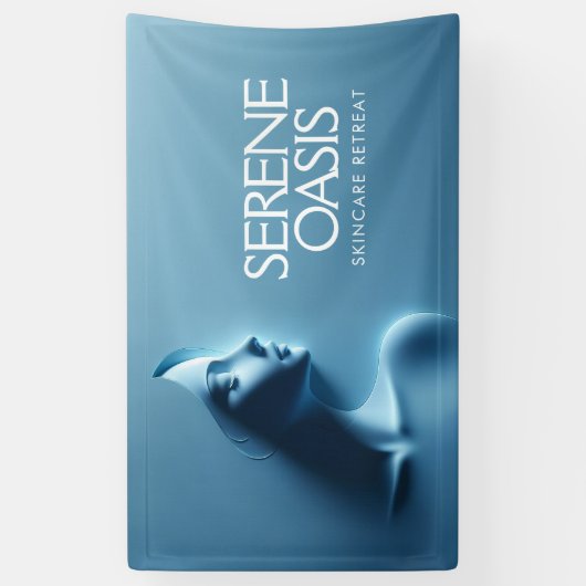 Serene Schoonheid Huidverzorging, Massage, Spa Spandoek (Verticaal)