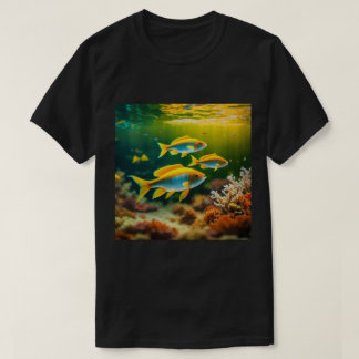 Serene Seahorse Symphony: Een familiedans in de we T-shirt