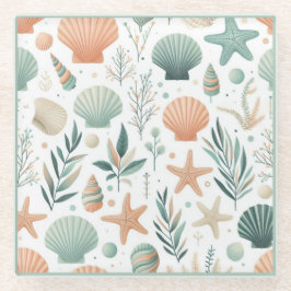 Serene Sealife Glazen Onderzetter