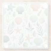 Serene Sealife Glazen Onderzetter (Achterkant)