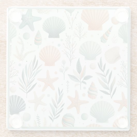 Serene Sealife Glazen Onderzetter (Achterkant)