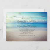 Serene Seaside Marriage Ceremony nodigt Sjabloon u Kaart (Voorkant)