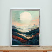 Serene sereniteit: een rustig berglandschap poster