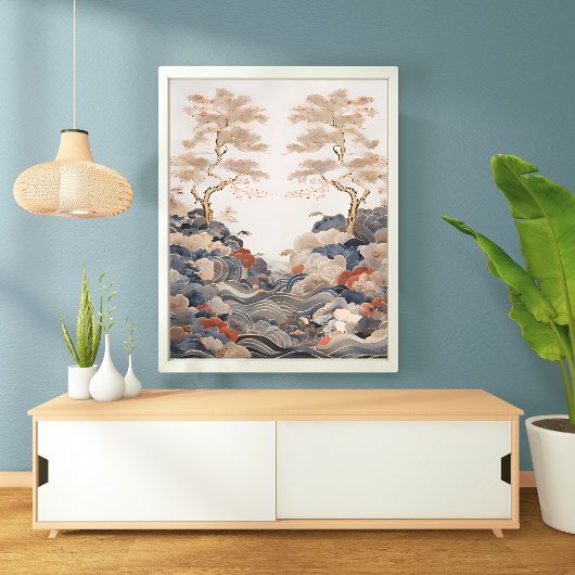 Serene sereniteit: een rustig tapijt van Natuur B Poster