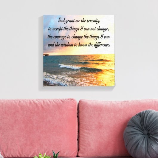 SERENE SERENITEIT GEBED ZONSOPGANG FOTO ONTWERP CANVAS AFDRUK (Insitu (Woonkamer))