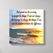 SERENE SERENITEIT GEBED ZONSOPGANG FOTO ONTWERP CANVAS AFDRUK (Voorkant)