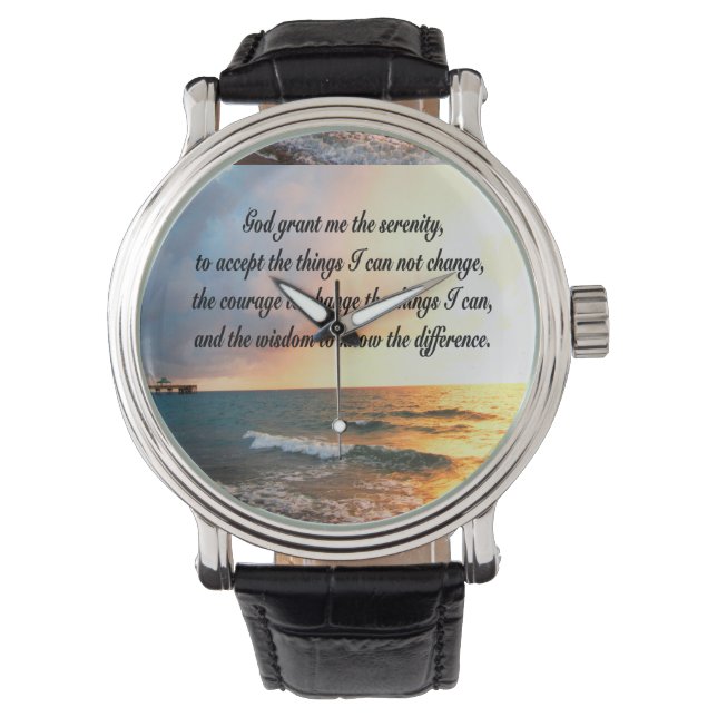 SERENE SERENITEIT GEBED ZONSOPGANG FOTO ONTWERP HORLOGE (Voorkant)