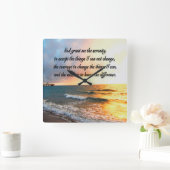 SERENE SERENITY PRAYER SUNRISE FOTO-ONTWERP VIERKANTE KLOK (Huis)