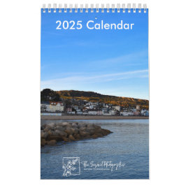 Serene Shores 2025 Kalender één pagina klein