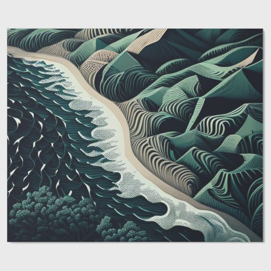 Serene Shores Cadeaupapier (Vlak)