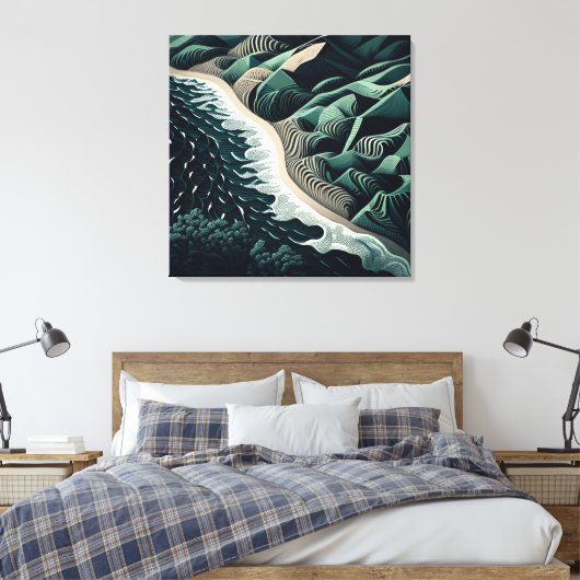 Serene Shores Canvas Afdruk (Insitu (Slaapkamer))