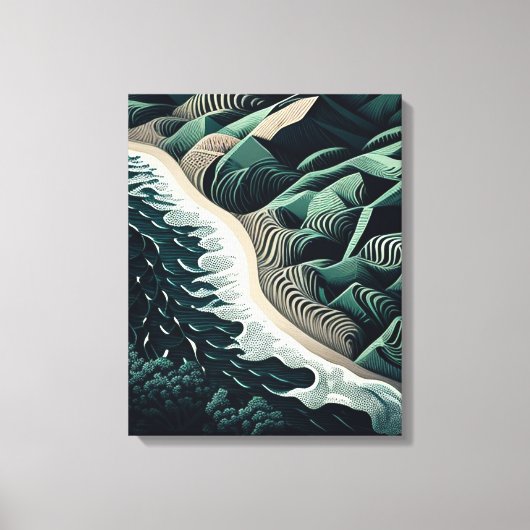 Serene Shores Canvas Afdruk (Voorkant)