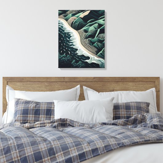 Serene Shores Canvas Afdruk (Insitu (Slaapkamer))