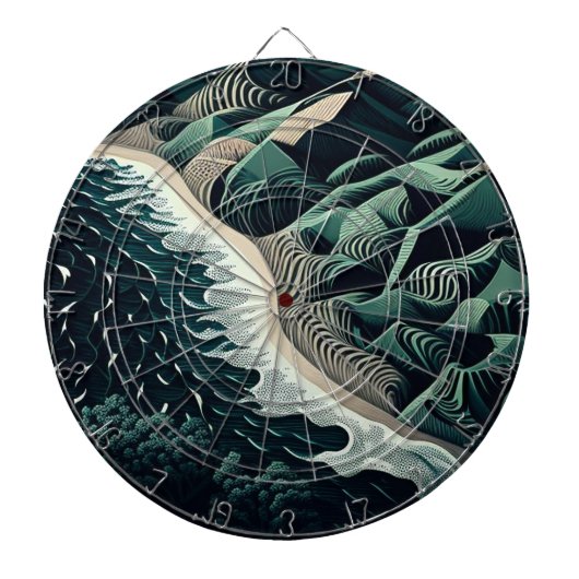 Serene Shores Dartbord (Voorkant)