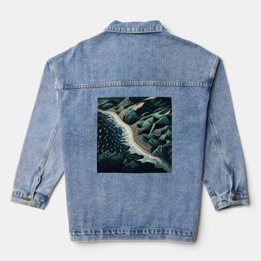 Serene Shores Denim Jacket (Achterkant)