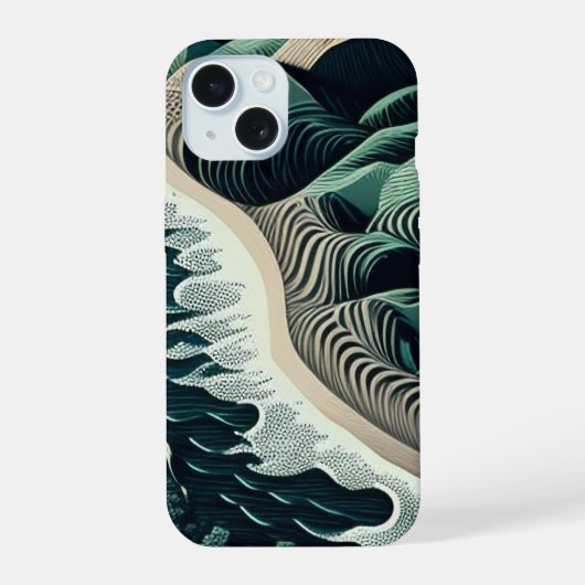 Serene Shores iPhone 15 Case (Achterkant)