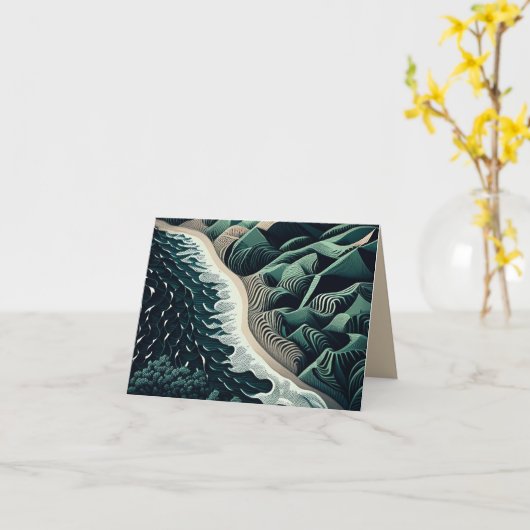 Serene Shores Kaart (Gele Bloem)