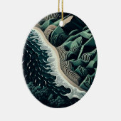 Serene Shores Keramisch Ornament (Rechts)
