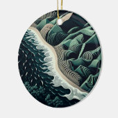 Serene Shores Keramisch Ornament (Links)