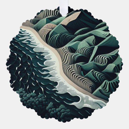 Serene Shores Ornament Kaart (Voorkant)