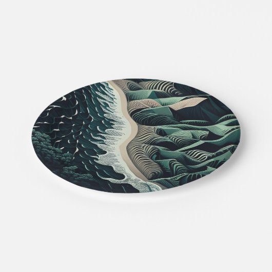 Serene Shores Papieren Bordje (Gekanteld)