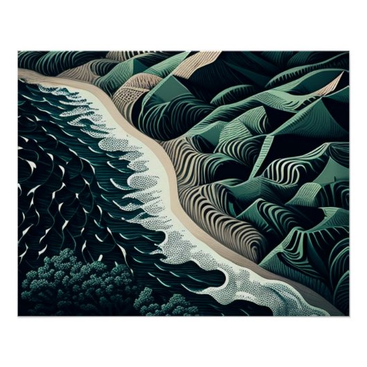 Serene Shores Perfect Poster (Voorkant)