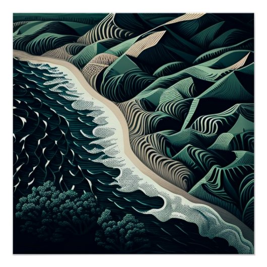 Serene Shores Perfect Poster (Voorkant)