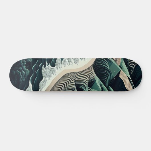 Serene Shores Persoonlijk Skateboard (Horizontaal)