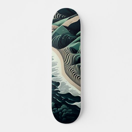 Serene Shores Persoonlijk Skateboard (Voorkant)