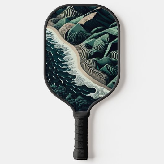 Serene Shores Pickleball Paddle (Achterkant)