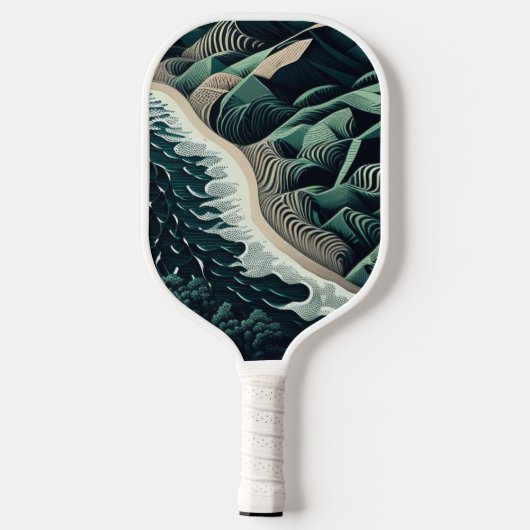 Serene Shores Pickleball Paddle (Achterkant)