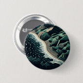 Serene Shores Ronde Button 5,7 Cm (Voorkant /achterkant)