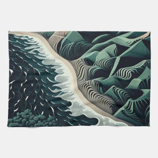 Serene Shores Theedoek (Horizontaal)