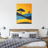 Serene Silhouetten Canvas Afdruk (Insitu (Slaapkamer))