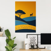 Serene Silhouetten Poster (Thuiskantoor)