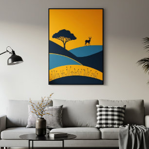 Serene Silhouetten Poster