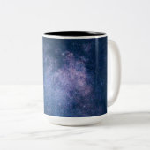 "Serene Sips: De elegantie van de Blue Coffee Mok" Tweekleurige Koffiemok (Voorkant rechts)