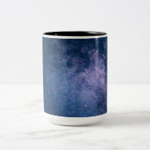 "Serene Sips: De elegantie van de Blue Coffee Mok" Tweekleurige Koffiemok (Center)