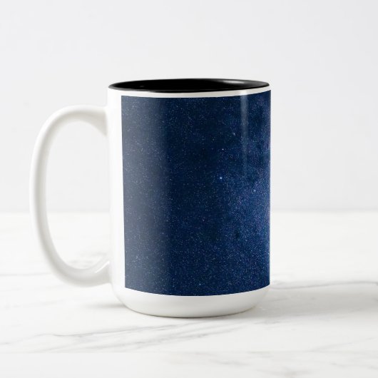 "Serene Sips: De elegantie van de Blue Coffee Mok" Tweekleurige Koffiemok (Links)