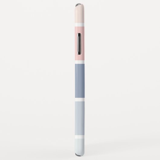 Serene Skies Dusty Blue Blush Stripes Personalized Case-Mate iPhone Case (Achterkant/rechts)