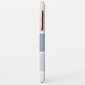 Serene Skies Stofblauw Blush Strepen Persoonlijk Case-Mate iPhone Case (Achterkant/links)