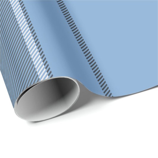 Serene Sky Blue and Slate Winter Tartan Plaid Cadeaupapier (Rol Hoek)