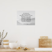 Serene Sky Gray St. Francis Assissi Prayer Poster (Keuken)